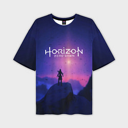 Мужская футболка оверсайз Horizon Zero Dawn: Neon Space