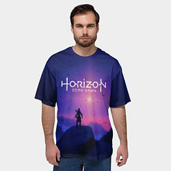 Футболка оверсайз мужская Horizon Zero Dawn: Neon Space, цвет: 3D-принт — фото 2