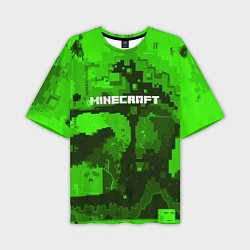 Мужская футболка оверсайз Minecraft: Green World