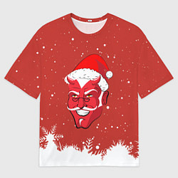 Футболка оверсайз мужская Сатана Санта, цвет: 3D-принт