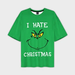 Мужская футболка оверсайз I hate christmas