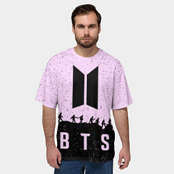 Футболка оверсайз мужская BTS Boys, цвет: 3D-принт — фото 2