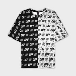 Футболка оверсайз мужская Off-White: Black & White, цвет: 3D-принт