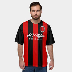 Футболка оверсайз мужская AC Milan, цвет: 3D-принт — фото 2
