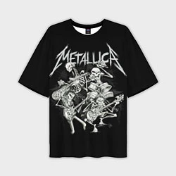 Мужская футболка оверсайз Metallica: Bones Rock