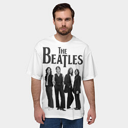 Футболка оверсайз мужская The Beatles: White Side, цвет: 3D-принт — фото 2