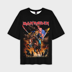 Мужская футболка оверсайз Iron Maiden: USA Warriors