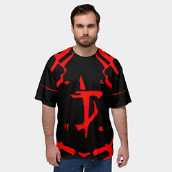 Футболка оверсайз мужская DOOM: Red Slayer, цвет: 3D-принт — фото 2