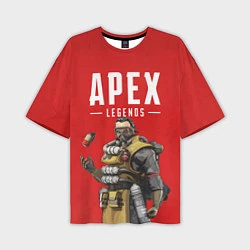 Мужская футболка оверсайз Apex Legends: Red Caustic