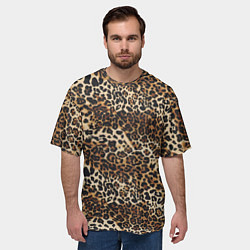 Футболка оверсайз мужская Шкура леопарда, цвет: 3D-принт — фото 2