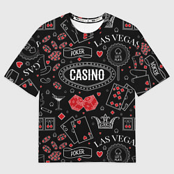 Футболка оверсайз мужская Casino, цвет: 3D-принт