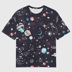 Мужская футболка оверсайз Загадочный космос