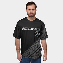 Футболка оверсайз мужская Mercedes AMG: Street Racing, цвет: 3D-принт — фото 2