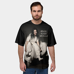 Футболка оверсайз мужская Billie Eilish: Bad Guy, цвет: 3D-принт — фото 2