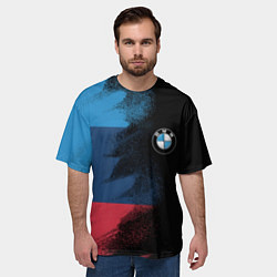Футболка оверсайз мужская BMW, цвет: 3D-принт — фото 2