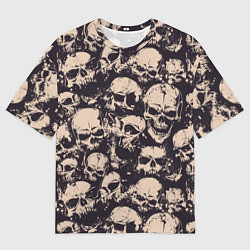 Мужская футболка оверсайз Черепа - паттерн