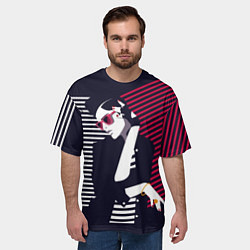 Футболка оверсайз мужская Стильная женщина - поп арт, цвет: 3D-принт — фото 2