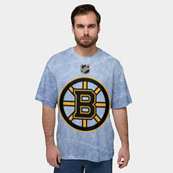 Футболка оверсайз мужская Boston Bruins: Hot Ice, цвет: 3D-принт — фото 2