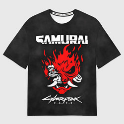 Мужская футболка оверсайз Cyberpunk 2077: Samurai