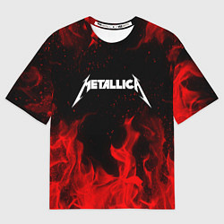 Футболка оверсайз мужская METALLICA НА СПИНЕ, цвет: 3D-принт