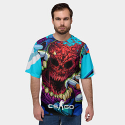 Футболка оверсайз мужская CS GO monster, цвет: 3D-принт — фото 2