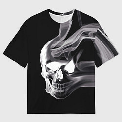 Футболка оверсайз мужская Wind - smoky skull, цвет: 3D-принт