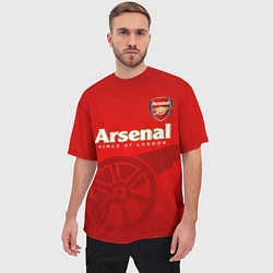 Футболка оверсайз мужская Arsenal, цвет: 3D-принт — фото 2