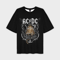 Мужская футболка оверсайз ACDC - hells bells