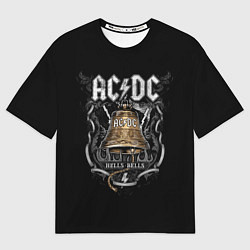 Мужская футболка оверсайз ACDC - hells bells