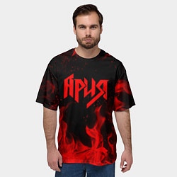 Футболка оверсайз мужская АРИЯ, цвет: 3D-принт — фото 2