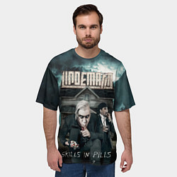 Футболка оверсайз мужская LINDEMANN: Skills in Pills, цвет: 3D-принт — фото 2