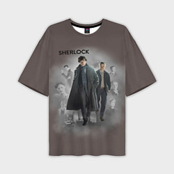 Мужская футболка оверсайз Sherlock