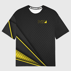 Мужская футболка оверсайз Mass Effect N7