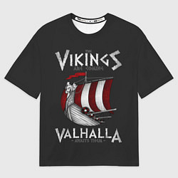 Футболка оверсайз мужская Vikings Valhalla, цвет: 3D-принт