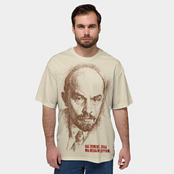 Футболка оверсайз мужская Ленин, цвет: 3D-принт — фото 2