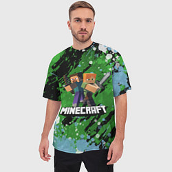 Футболка оверсайз мужская Minecraft Майнкрафт, цвет: 3D-принт — фото 2