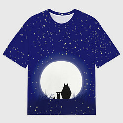 Мужская футболка оверсайз Мой сосед Тоторо