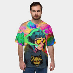 Футболка оверсайз мужская Девушка На Стиле, цвет: 3D-принт — фото 2