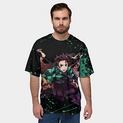 Футболка оверсайз мужская KIMETSU NO YAIBA, цвет: 3D-принт — фото 2