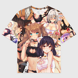 Мужская футболка оверсайз Ahegao