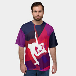 Футболка оверсайз мужская Фигурное катание, цвет: 3D-принт — фото 2