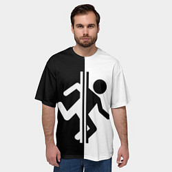 Футболка оверсайз мужская PORTAL, цвет: 3D-принт — фото 2
