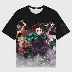 Футболка оверсайз мужская KIMETSU NO YAIBA, цвет: 3D-принт