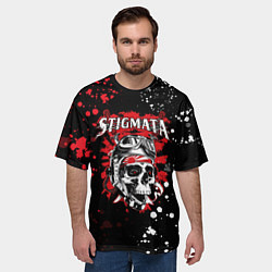 Футболка оверсайз мужская Stigmata, цвет: 3D-принт — фото 2