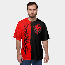 Футболка оверсайз мужская CYBERPUNK 2077, цвет: 3D-принт — фото 2