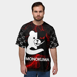 Футболка оверсайз мужская MONOKUMA, цвет: 3D-принт — фото 2