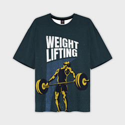 Футболка оверсайз мужская Wheight lifting, цвет: 3D-принт