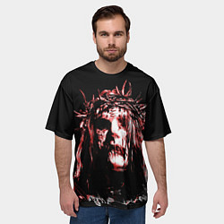 Футболка оверсайз мужская Слипнот джои, цвет: 3D-принт — фото 2