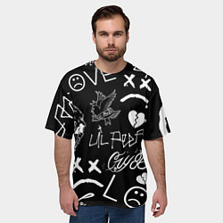 Футболка оверсайз мужская Lil Peep, цвет: 3D-принт — фото 2