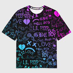 Футболка оверсайз мужская LIL PEEP LOGOBOMBING, цвет: 3D-принт